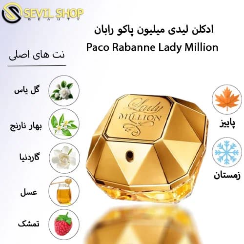 ادکلن لیدی میلیون پاکو رابان Lady Million Paco Rabanne — تصویر ۳