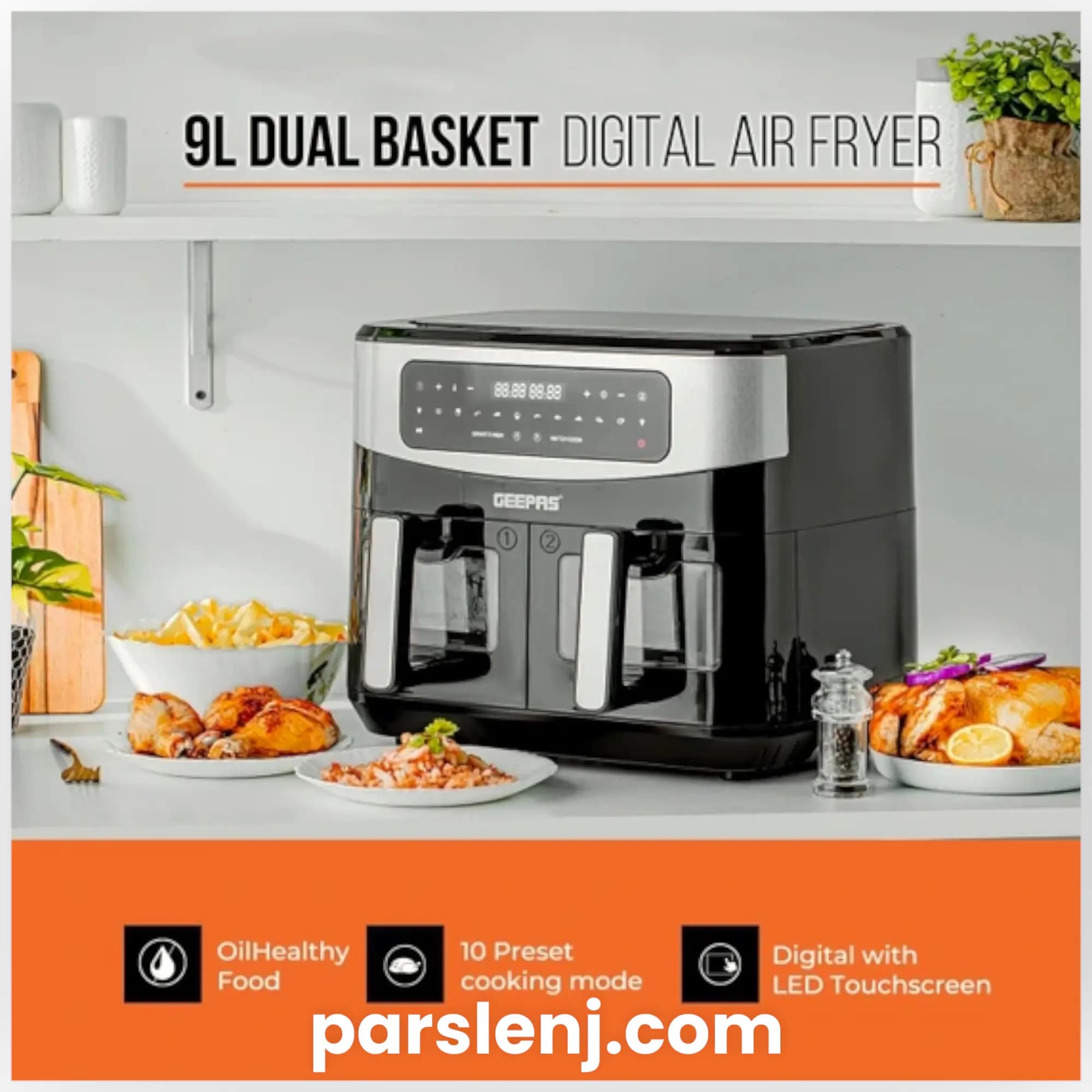سرخ کن جیپاس 9 لیتری مدل GAF37525 — تصویر ۸