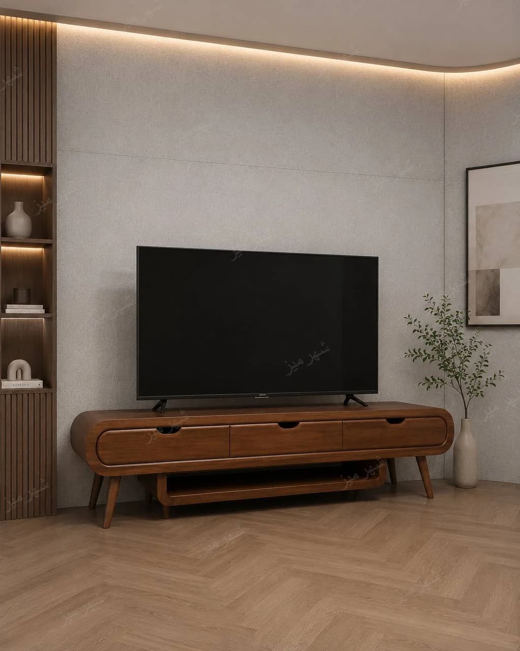 میز تلویزیون مدل ناژین گردویی