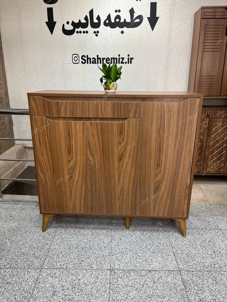 جاکفشی مدل آریا قهوه ای تیره — تصویر ۵