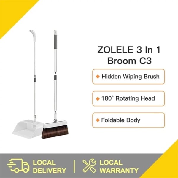 جارو و خاک انداز سه کاره شیائومی مدل Xiaomi Zolele Broom 3-in-1 C3 — تصویر ۵