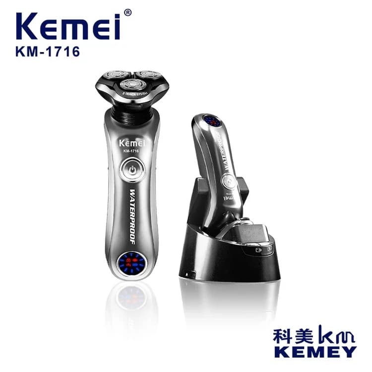 ماشین اصلاح 3تیغه و ریش تراش با قابلیت استریل کیمی مدل KM-1716 — تصویر ۵