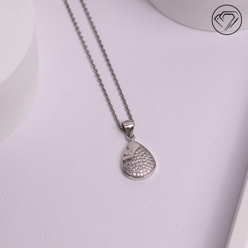 گردن آویز نقره اشک مدل GA-6004 — تصویر ۲
