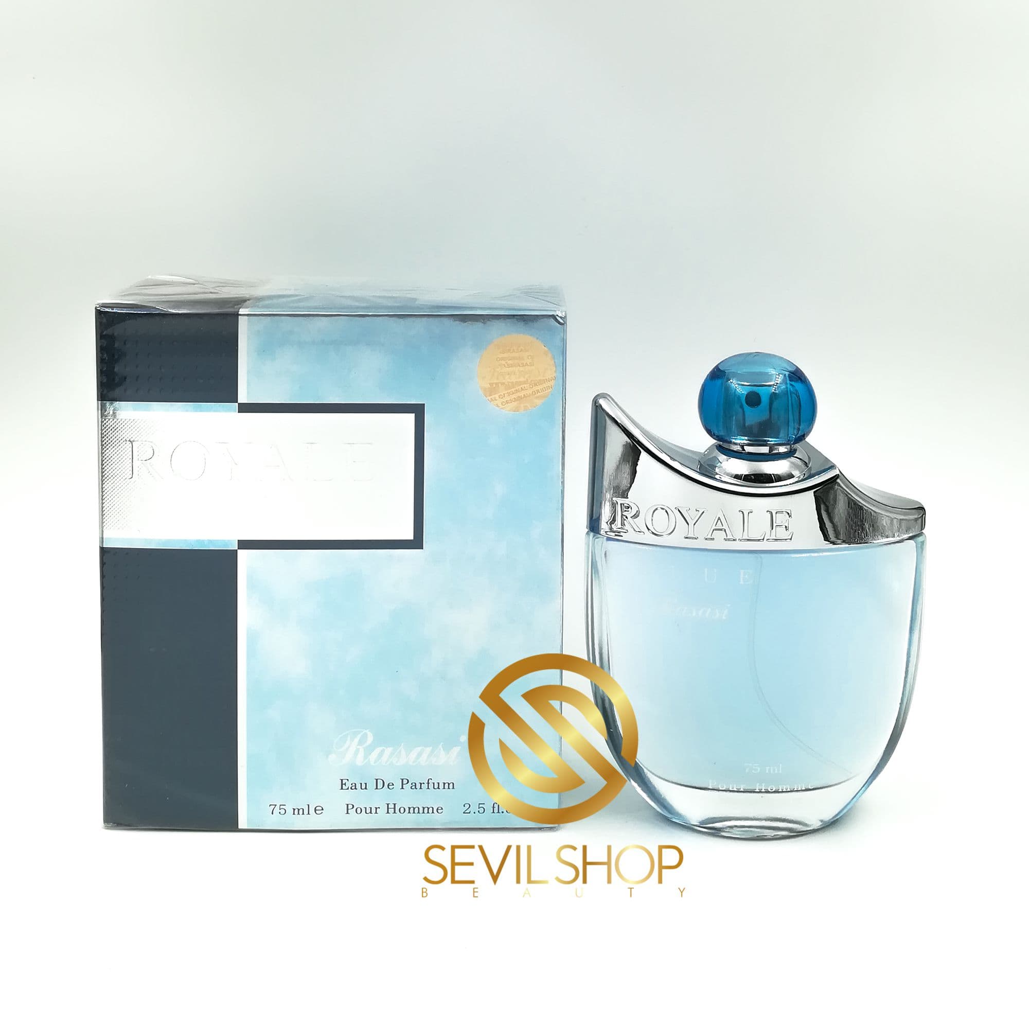 ادکلن رویال آبی (رویال بلو) مردانه 75 میل رصاصی Rasasi Royale Blue — تصویر ۵