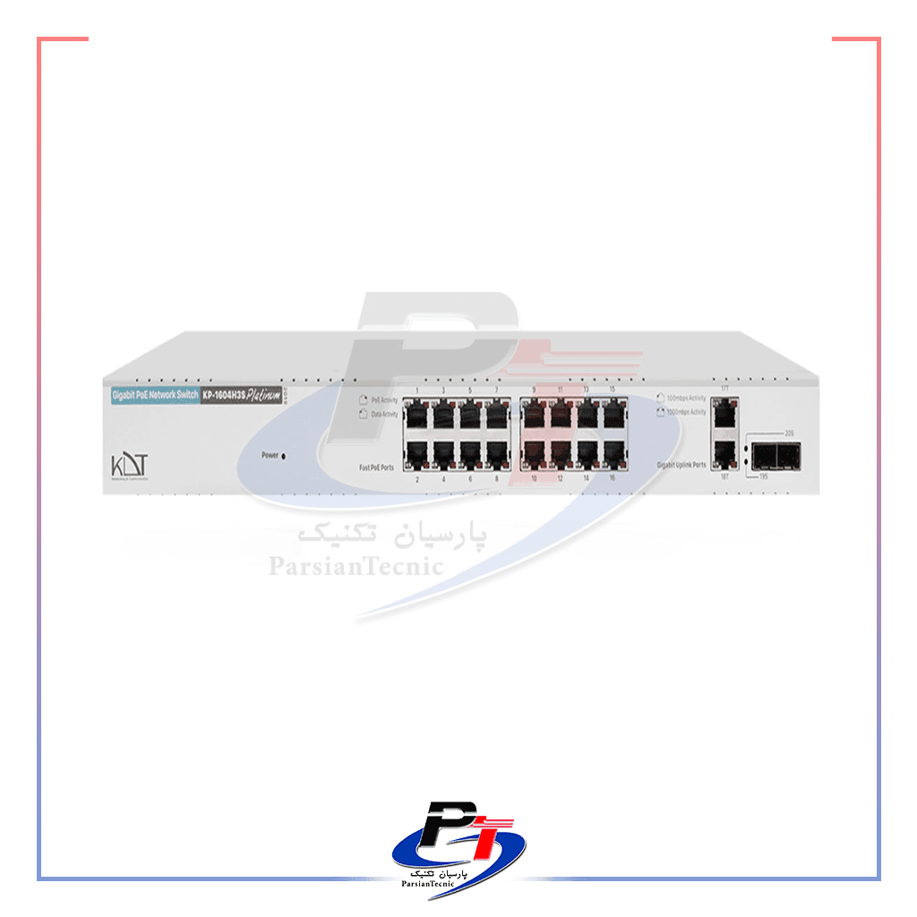 سوئیچ شبکه 16پورت POE مدل KDT KP-1604H3S