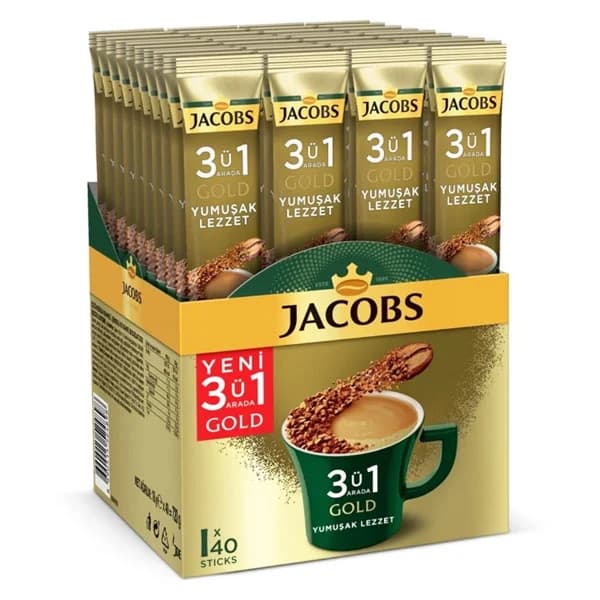 کافی میکس جاکوبس 3 در 1 گلد یوموشاک لذت 40 عددی