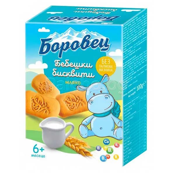 بیسکویت کودک بوروتس با طعم شیر بالای 6 ماه حجم 100 گرم — تصویر ۲