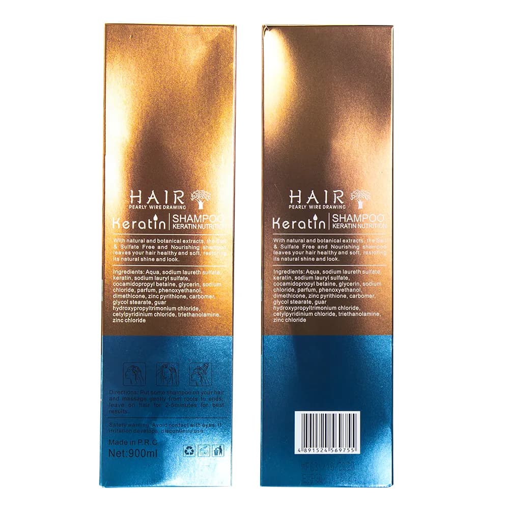 شامپو کراتین HAIR نوتریشن بدون سولفات و صاف کننده حجم 900 میلی — تصویر ۴