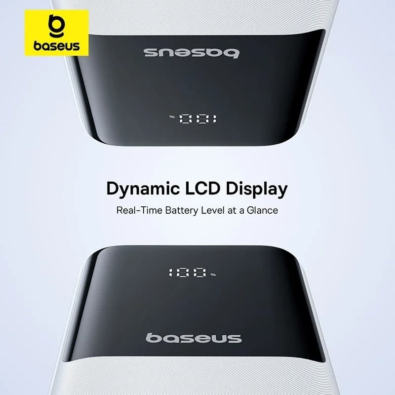 پاوربانک 20000 باسئوس Baseus Lipow Dual-Cable P10079102123-00 توان 22.5 وات با 2 کابل متصل — تصویر ۴