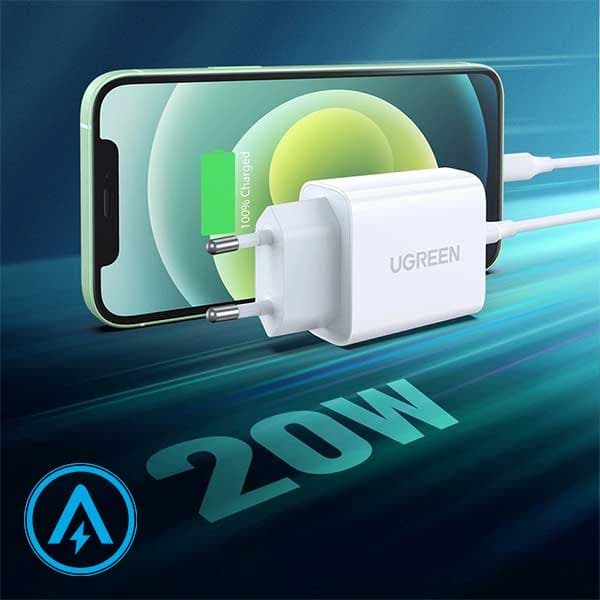 شارژر دیواری 20 وات یوگرین مدل Ugreen CD137 — تصویر ۴