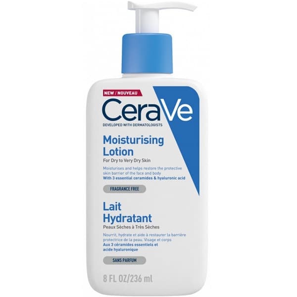 لوسیون کرم مرطوب کننده صورت و بدن سراوی Cerave حجم 236 میل|آبرسان قوی پوست خشک — تصویر ۵