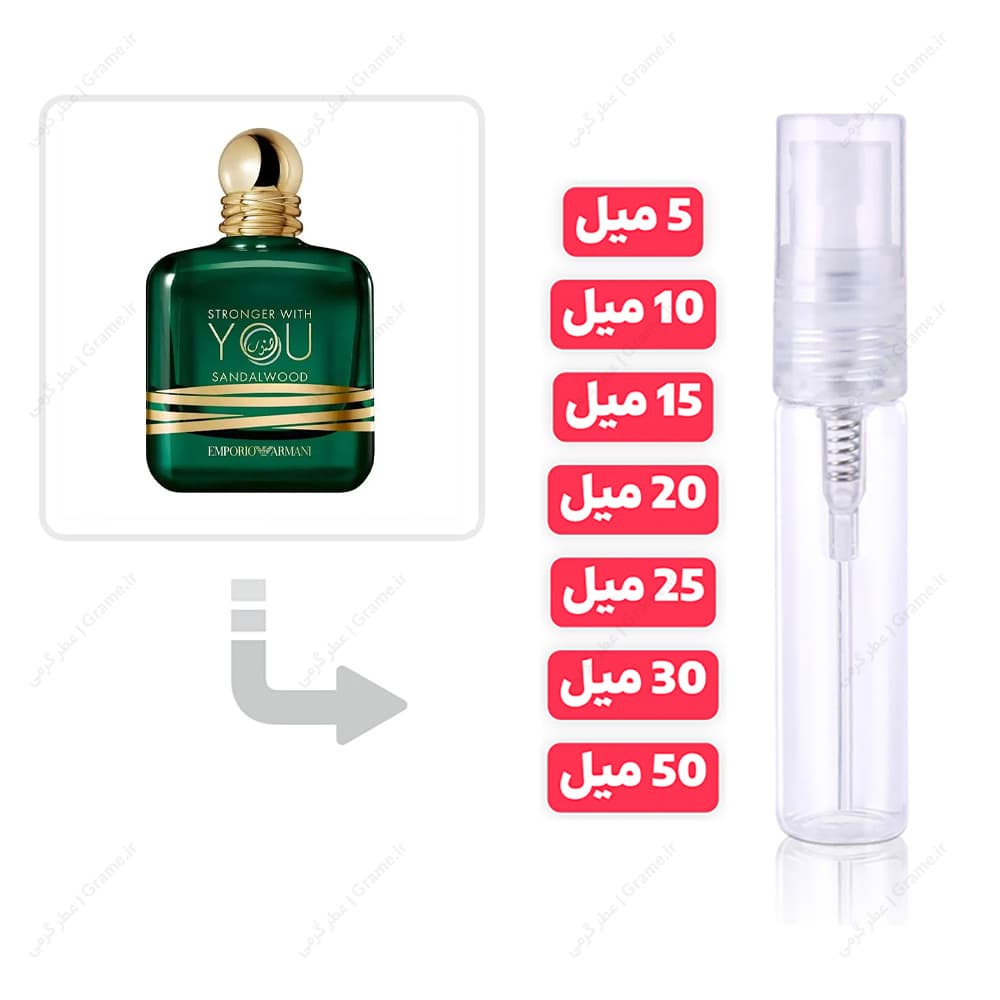 عطر گرمی استرانگر ویت یو صندل وود زنانه مردانه | Stronger With You Sandalwood — تصویر ۵