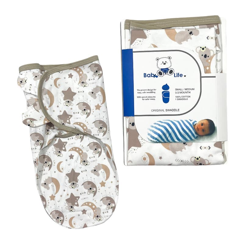 قنداق چسبی نوزاد طرح کوالا و ماه بیبی فورلایف Baby4life