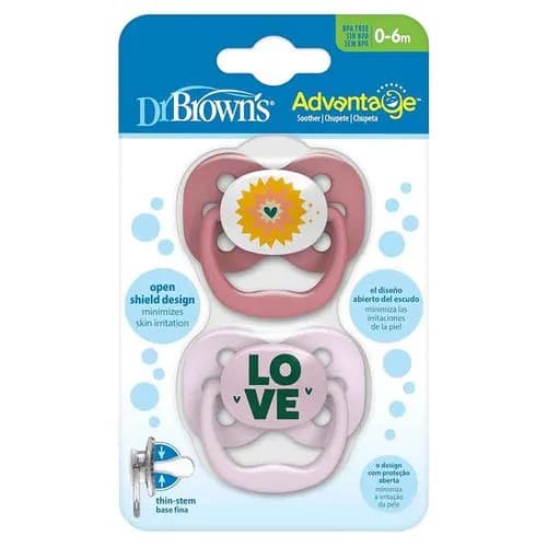 پستانک ارتودنسی 2 عددی طرحدار دکتر براون Dr Brown’s مناسب 0 تا 6 ماه مدل12001