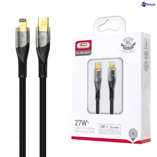 کابل شارژ27وات آیفون تایپ سی به لایتنینگ ایکس او xo-nb-q223a
