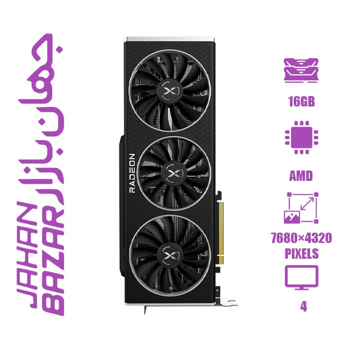 کارت گرافیک XFX merc 319 Rx 6800 xt 16gb(استوک) — تصویر ۷