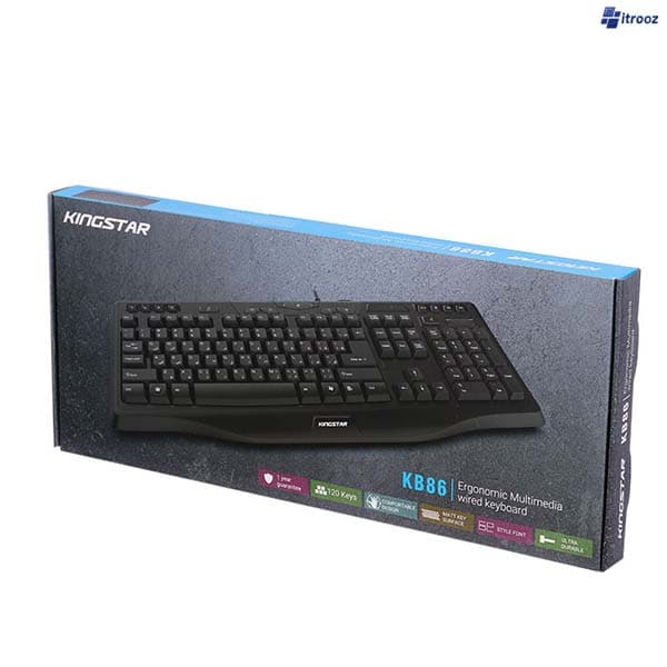 کیبرد سیم دار کینگ استار kingstar kb86 — تصویر ۳