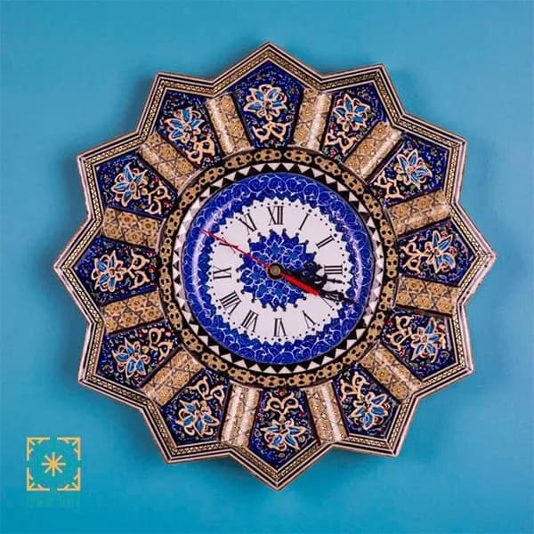 ساعت دیواری خاتم کاری کد 54