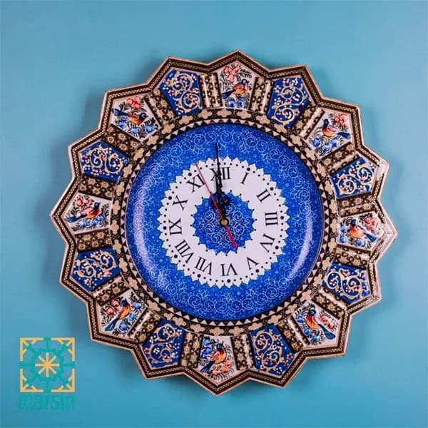 ساعت دیواری خاتم کاری کد 53