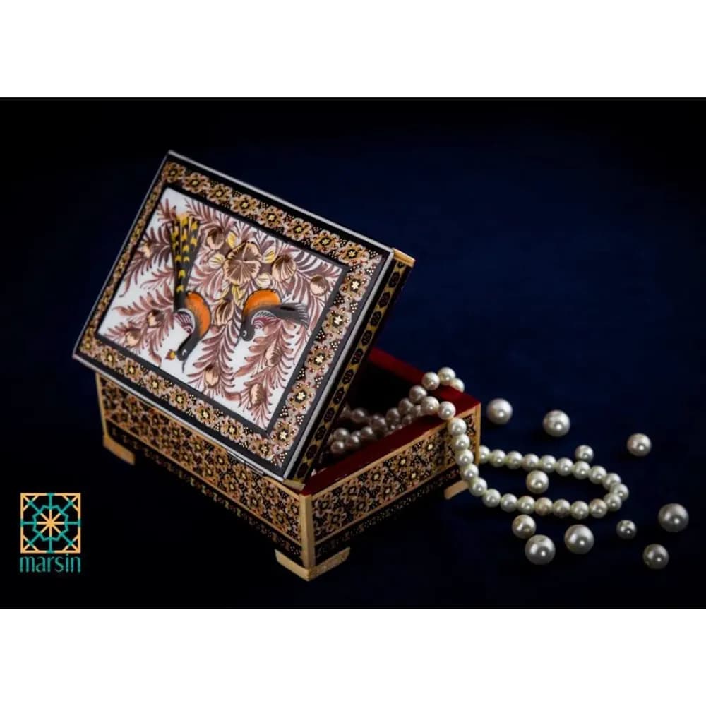 جعبه جواهرات خاتم کاری کد 52 — تصویر ۲