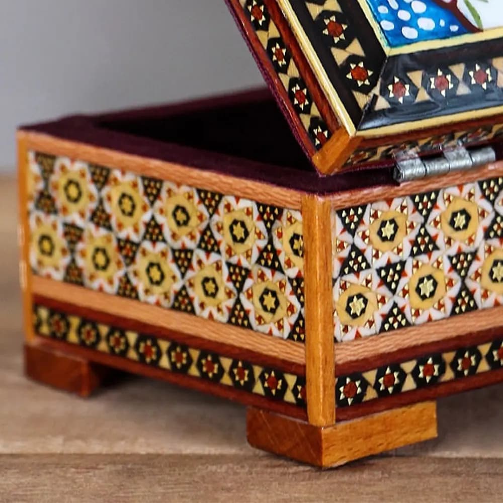 جعبه جواهرات خاتم کاری کد 51 — تصویر ۹