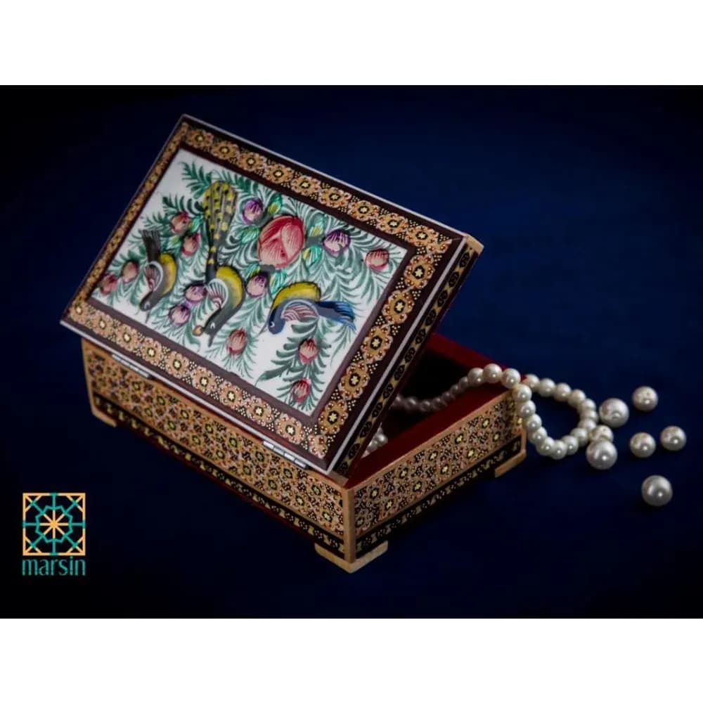 جعبه جواهرات خاتم کاری کد 51 — تصویر ۲
