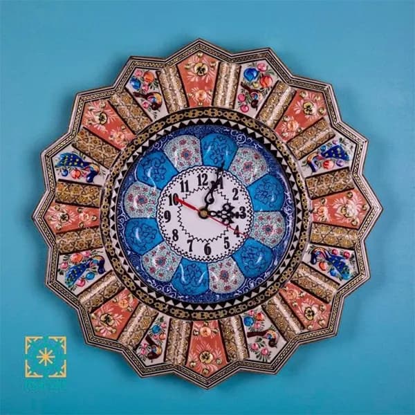 ساعت دیواری خاتم کاری کد 43