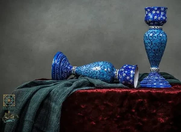 شمعدان میناکاری کد 12