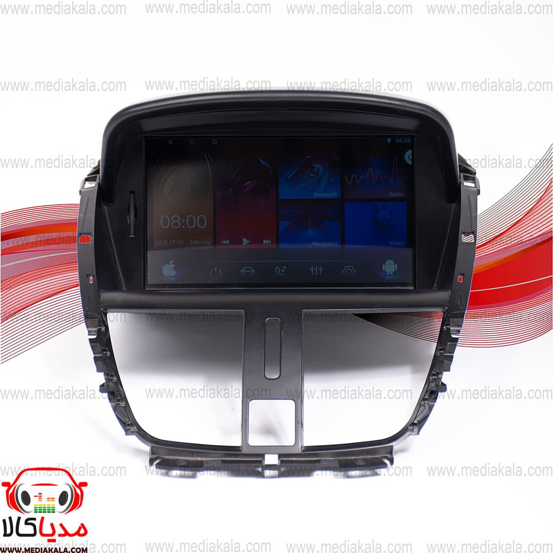 قاب و مانیتور فابریک 7 اینچ پژو 207