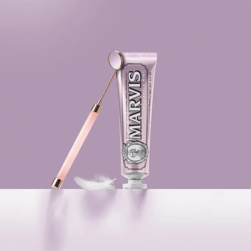 خمیر دندان حساس مارویس مدل Sensitive Gums Gentle Mint — تصویر ۷