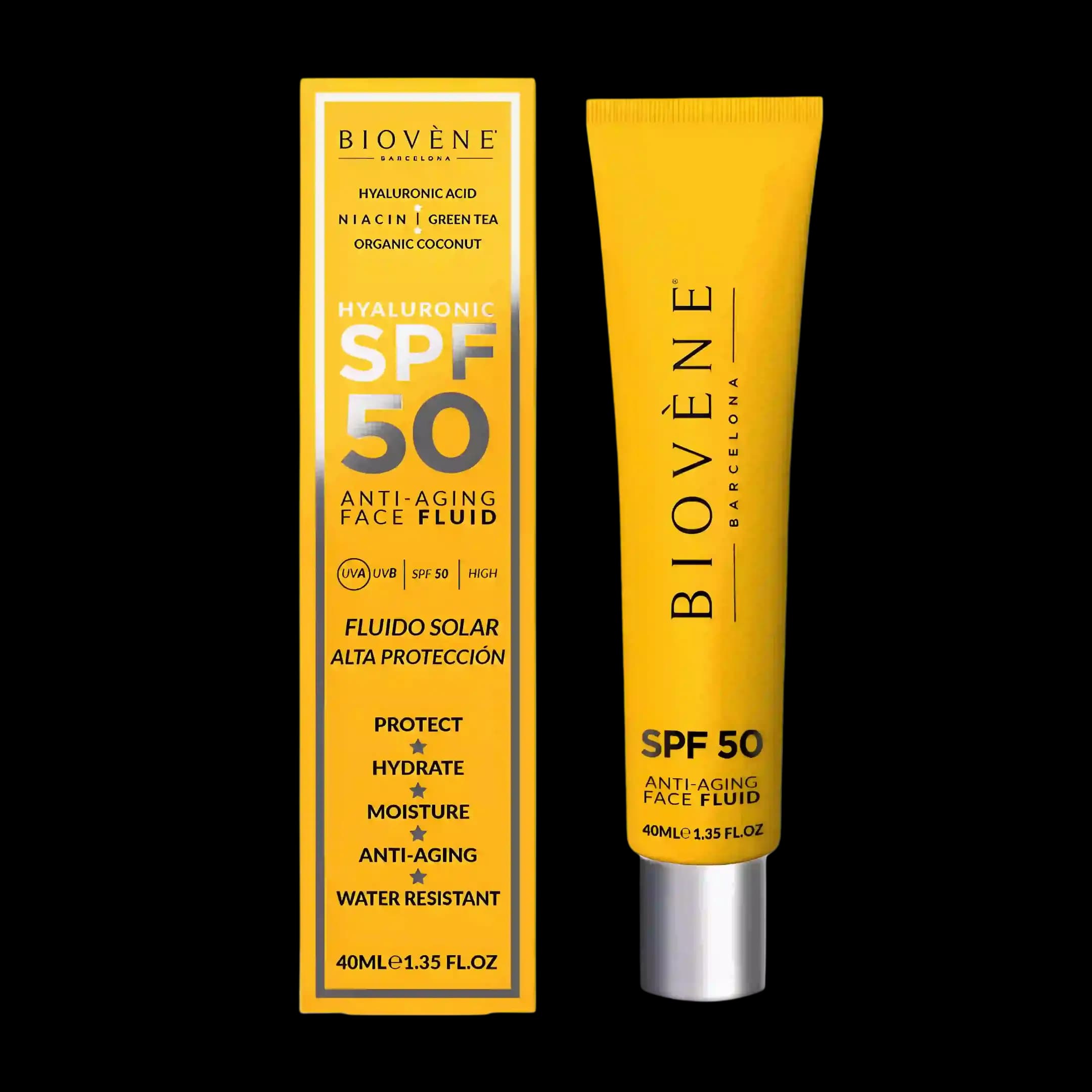 مایع صورت ضد پیری بایوون SPF 50، ضد آفتاب