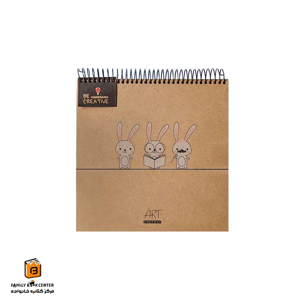 دفتر طراحی کرافت مربعی برگ تحریر طرح خرگوش (BargTahrir)