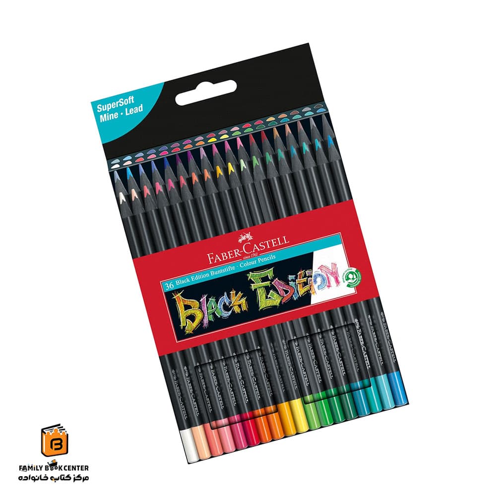مداد رنگی 36 رنگ Black Edition فابرکاستل (FABER CASTELL)
