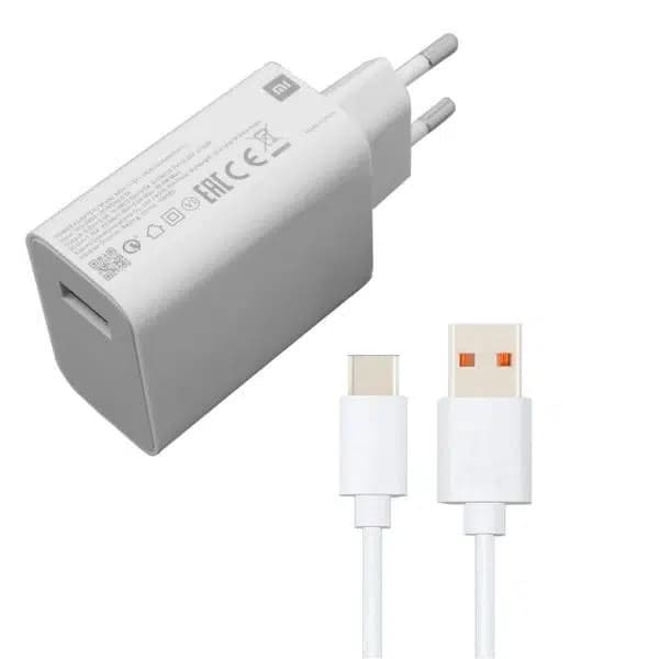 شارژر دیواری شیائومی مدل 27 وات به همراه کابل تبدیل usb-C