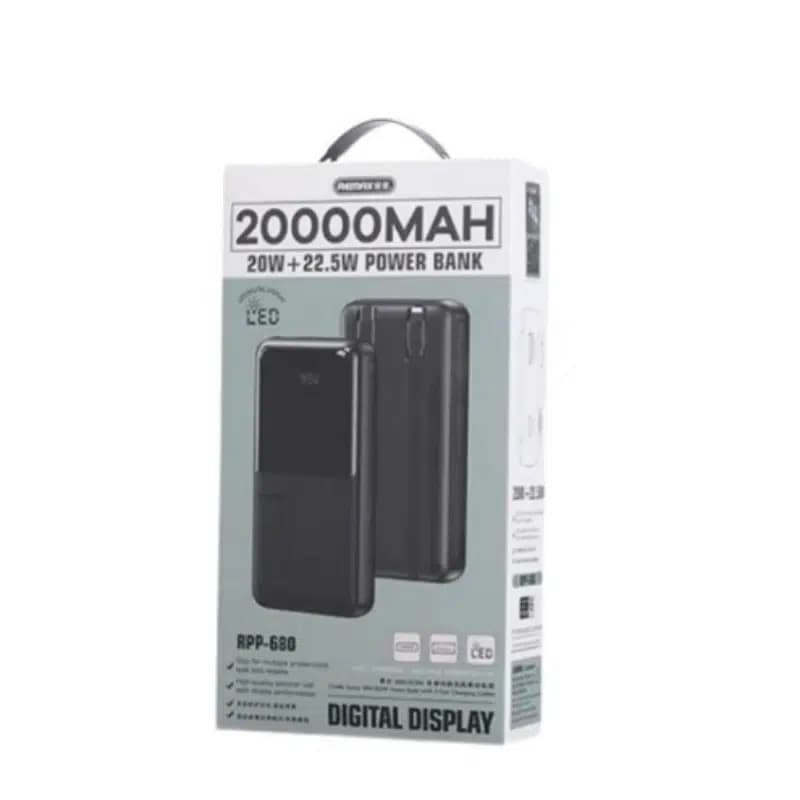 پاوربانک ریمکس مدل RPP-680 ظرفیت 20000 میلی آمپر ساعت — تصویر ۵