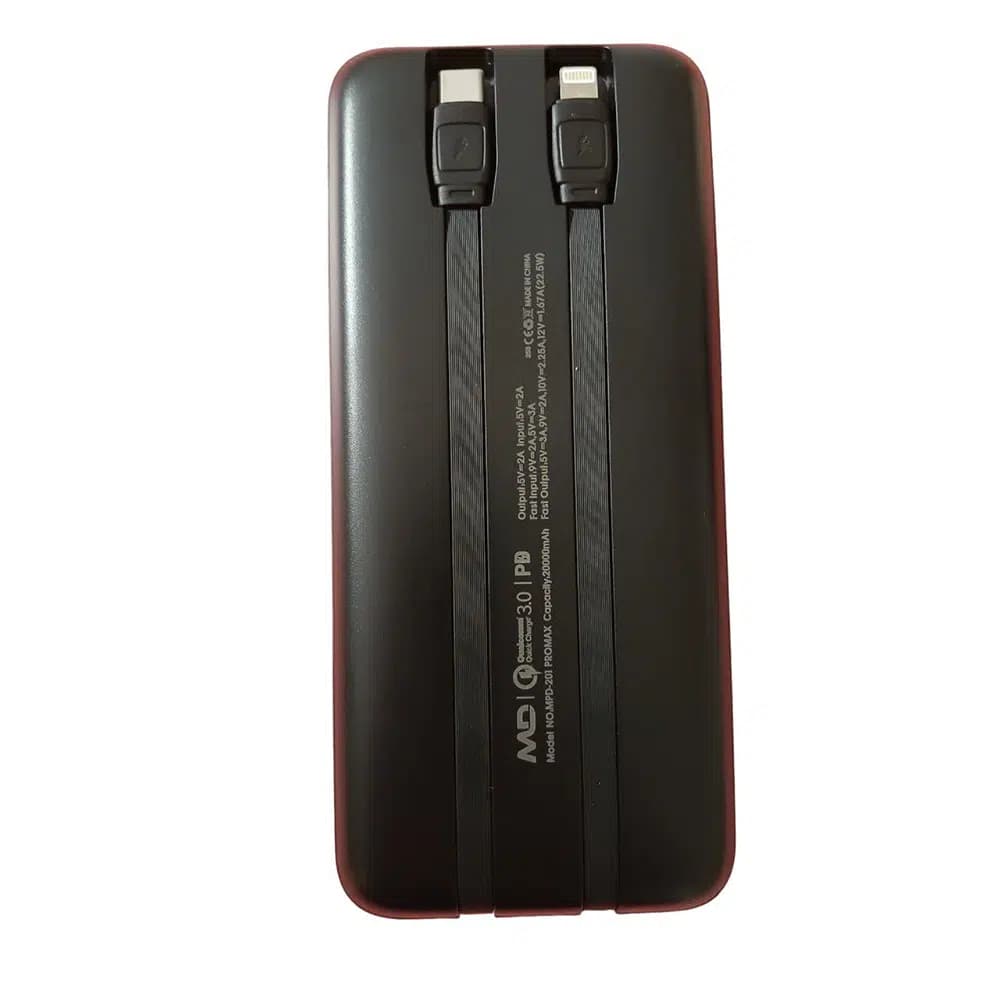 پاوربانک ام دی مدل MPD-201 Pro Max ظرفیت 20000 میلی آمپر ساعت — تصویر ۶