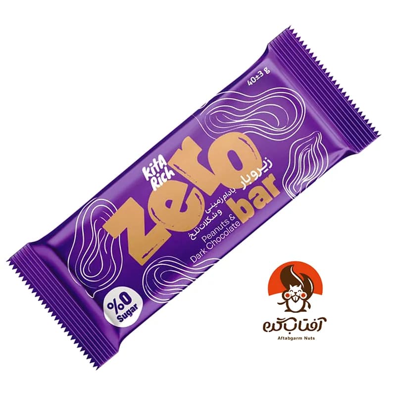 کیتاریچ بار زیرو بادام زمینی و شکلات تلخ