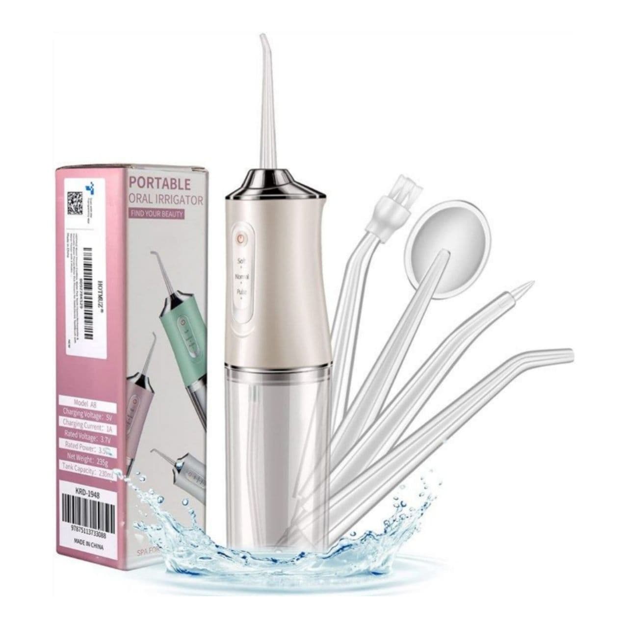 واتر جت دندان و دهانشوی شارژی ORAL IRRIGATOR A8 چهار کاره