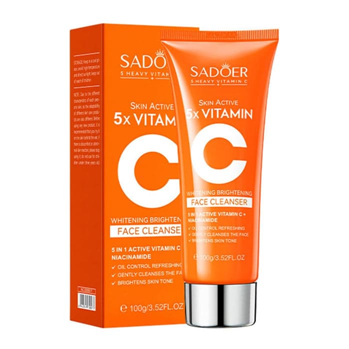 فوم شستشو سفید کننده SADOER ویتامین C حجم 100 میل Skin Active — تصویر ۸