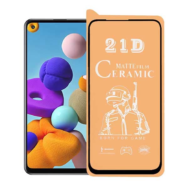 محافظ صفحه نمایش سرامیکی مات full cover SAMSUNG A21s