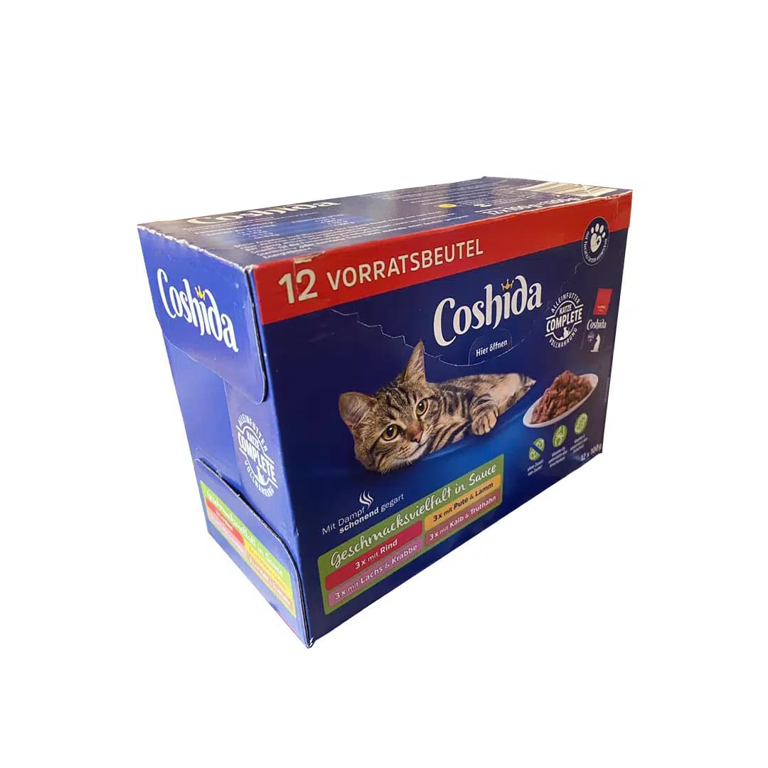 پوچ گربه کوشیدا در 4 طعم بسته 12 عددی