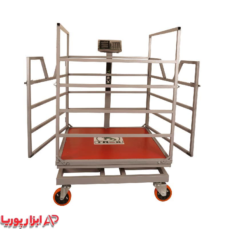 باسکول ۵۰۰ کیلویی دامکش تیرکس ۹۰*۹۰ چرخ دار