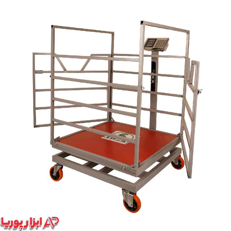 باسکول ۳۰۰ کیلویی دامکش تیرکس ۹۰*۹۰ چرخ دار