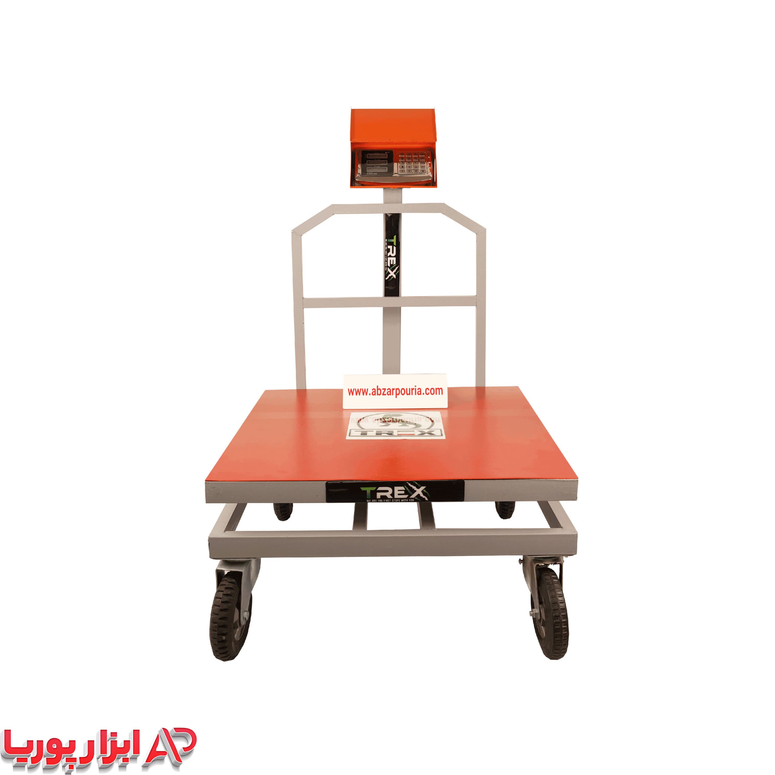 باسکول 500 کیلویی کمری بدنه تیرکس 80*80 + چرخ صنعتی — تصویر ۷