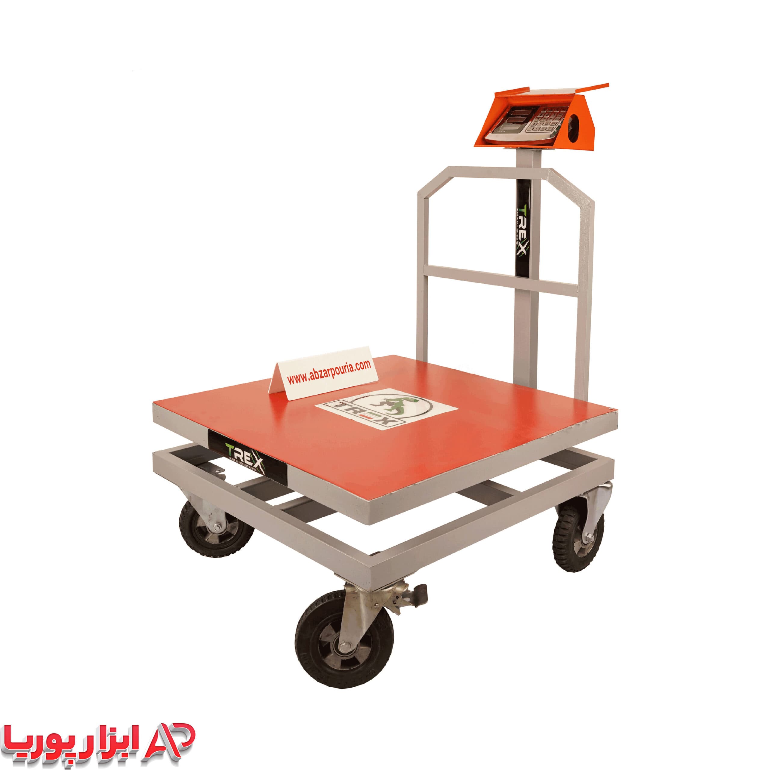 باسکول 500 کیلویی کمری بدنه تیرکس 80*80 + چرخ صنعتی — تصویر ۳