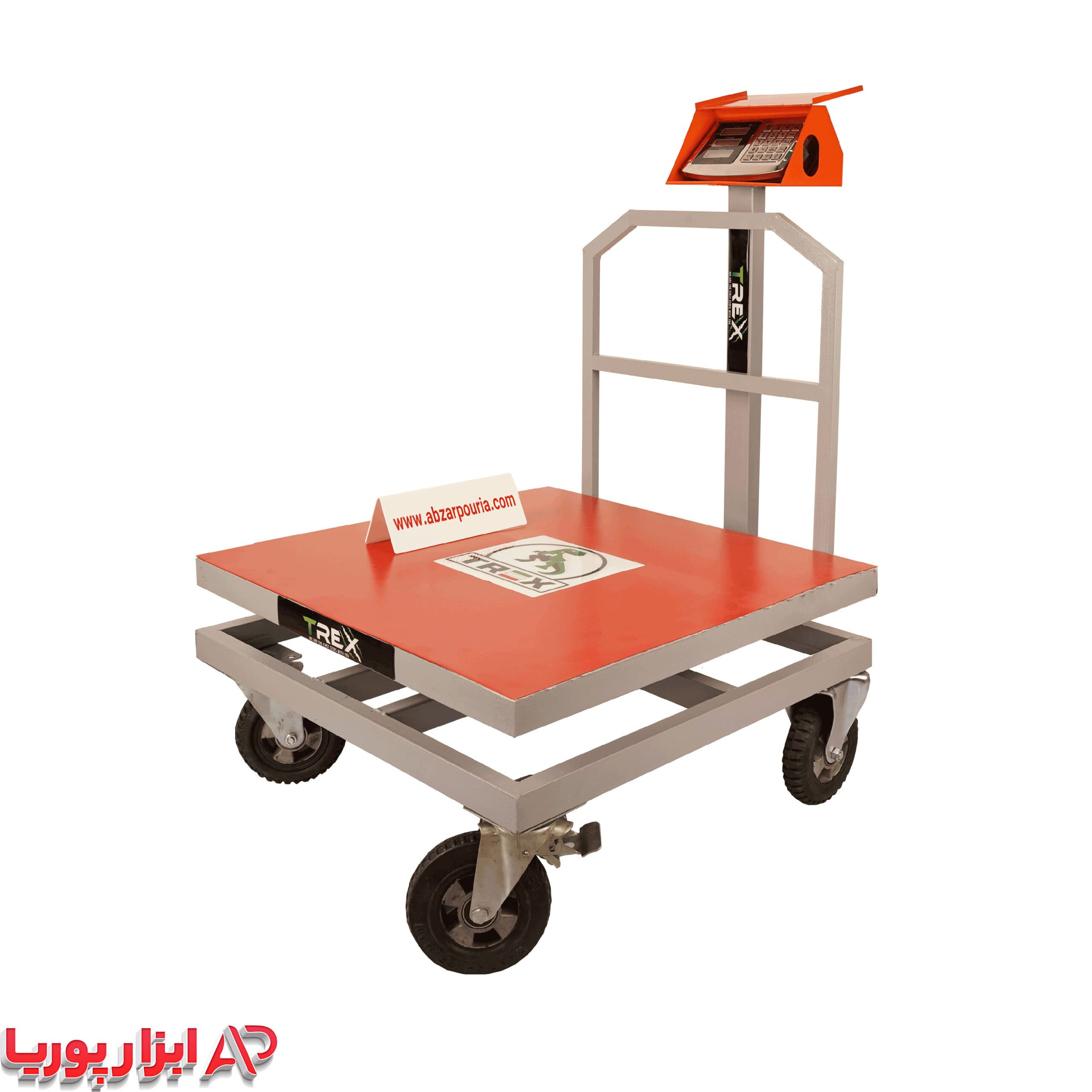 باسکول 500 کیلویی محک بدنه تیرکس 80*80 + چرخ صنعتی — تصویر ۳