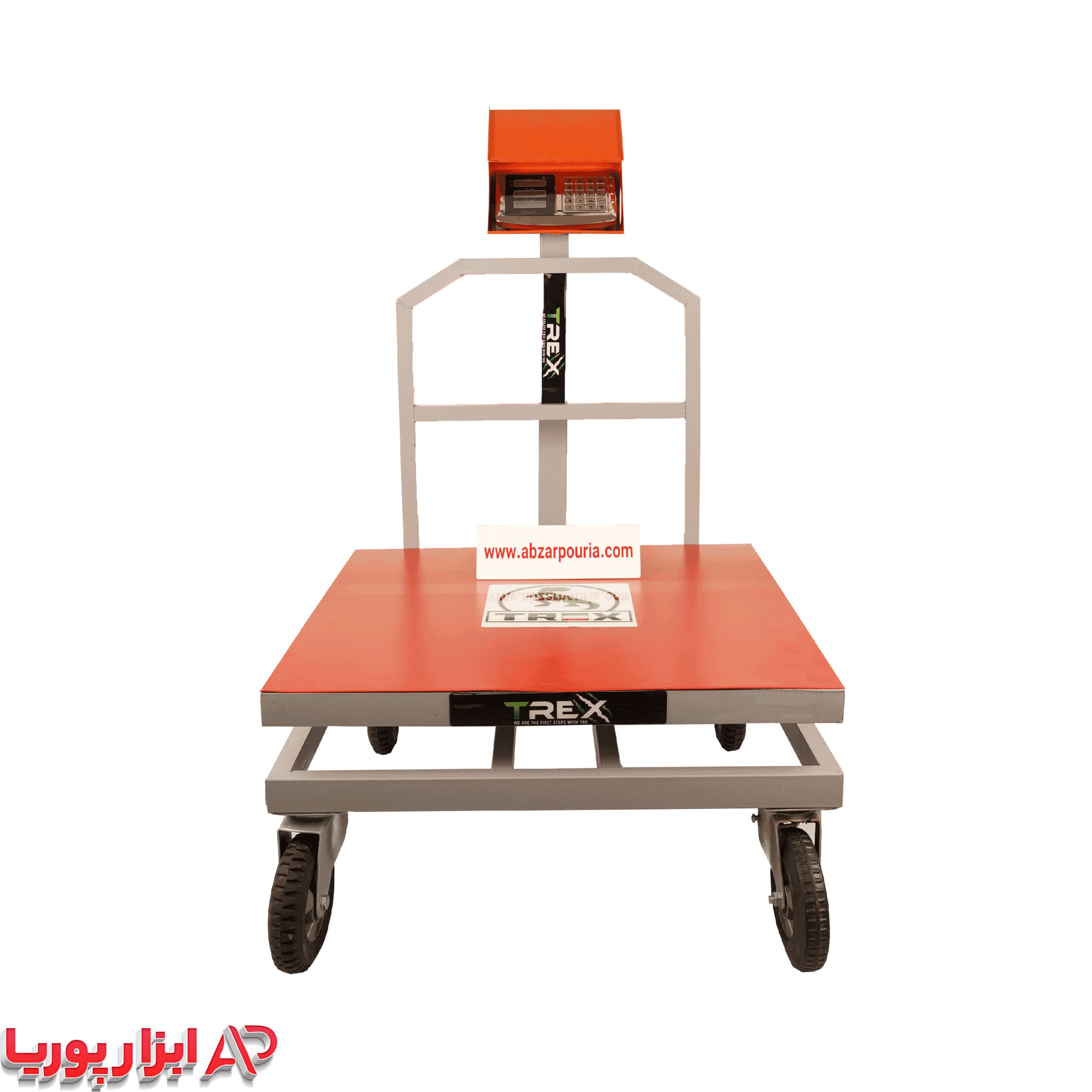 باسکول 700 کیلویی محک بدنه تیرکس 80*80 + چرخ صنعتی — تصویر ۲