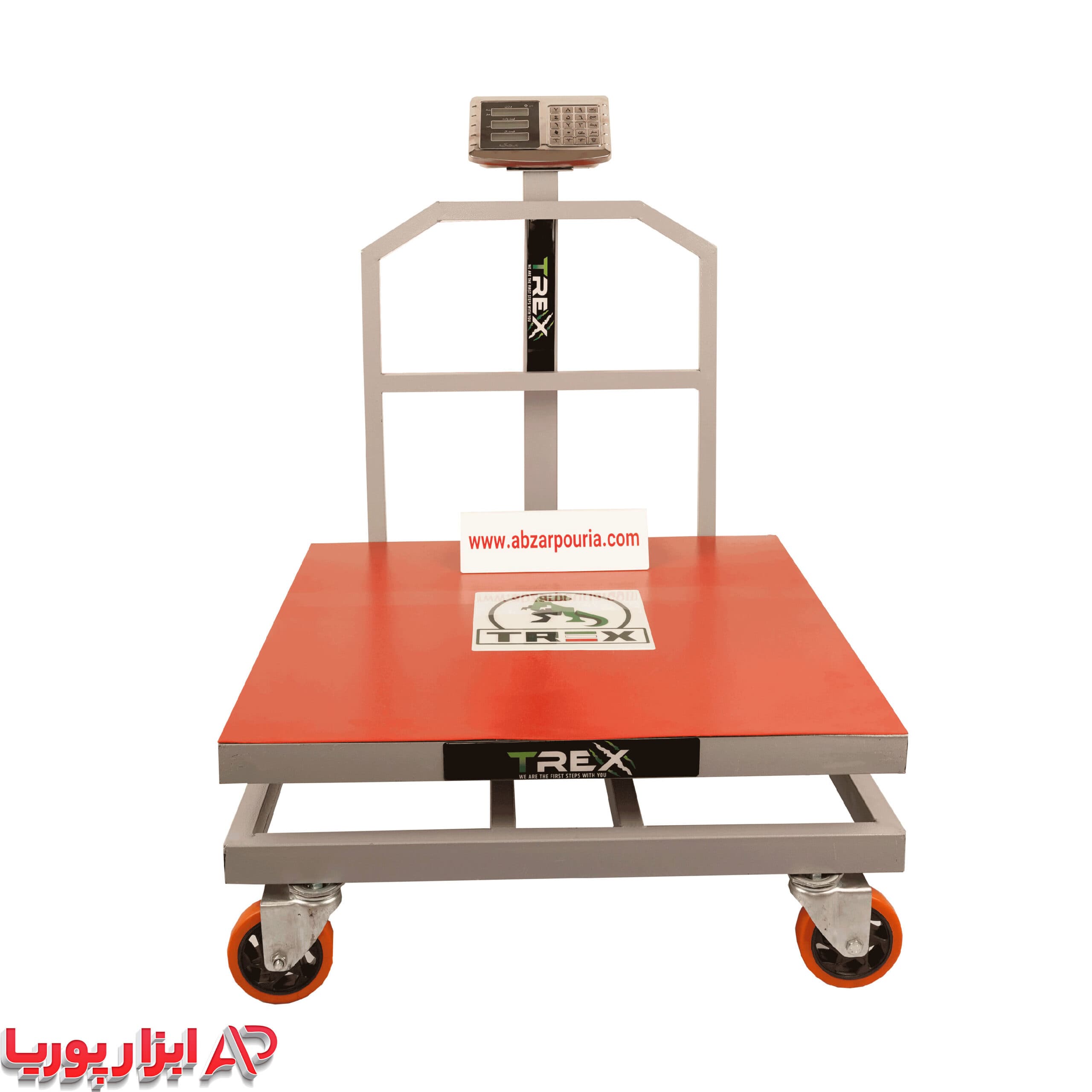 باسکول 500 کیلویی محک بدنه تیرکس 80*80 + چرخ دار پرو