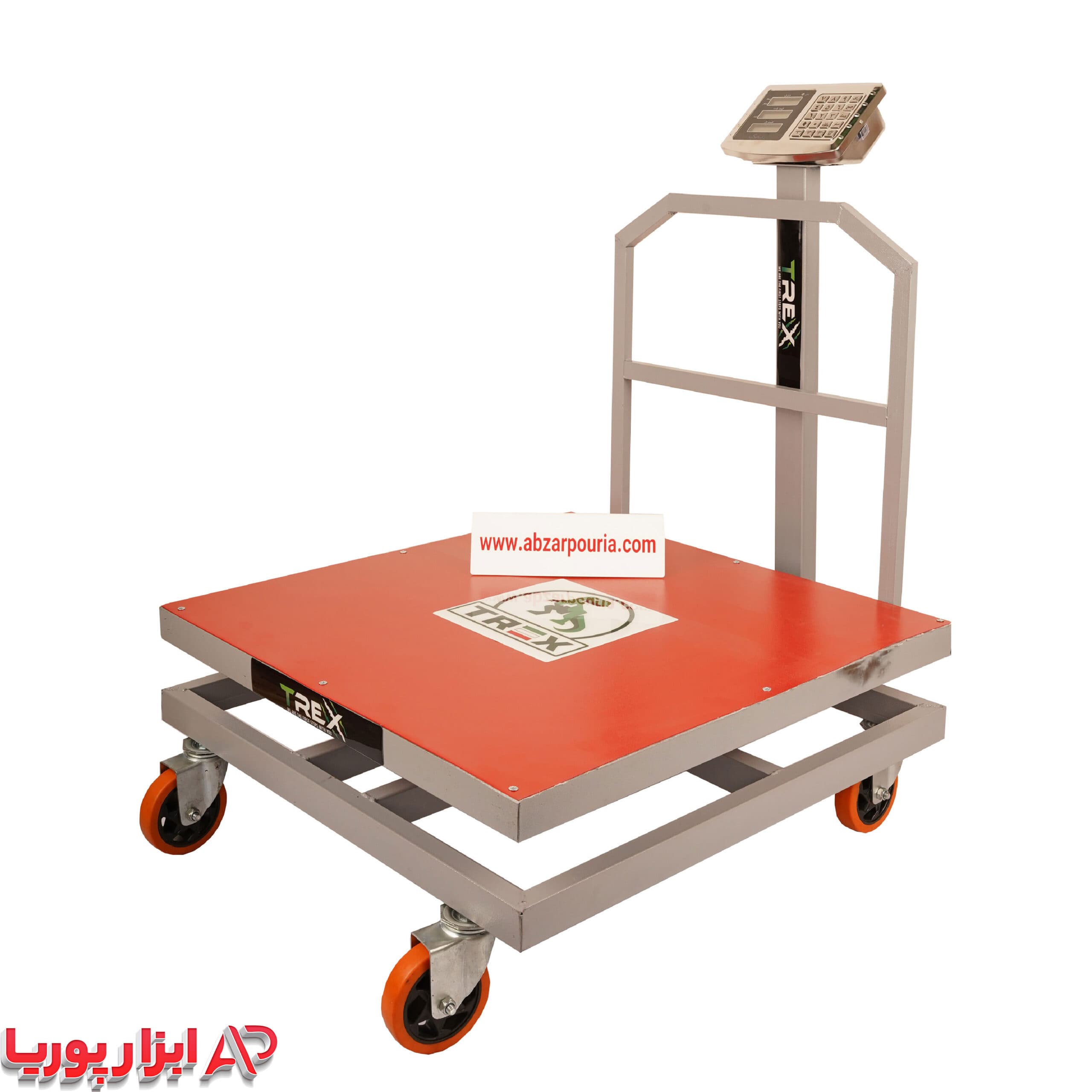 باسکول 800 کیلویی محک بدنه تیرکس 80*80 + چرخ دار پرو — تصویر ۳