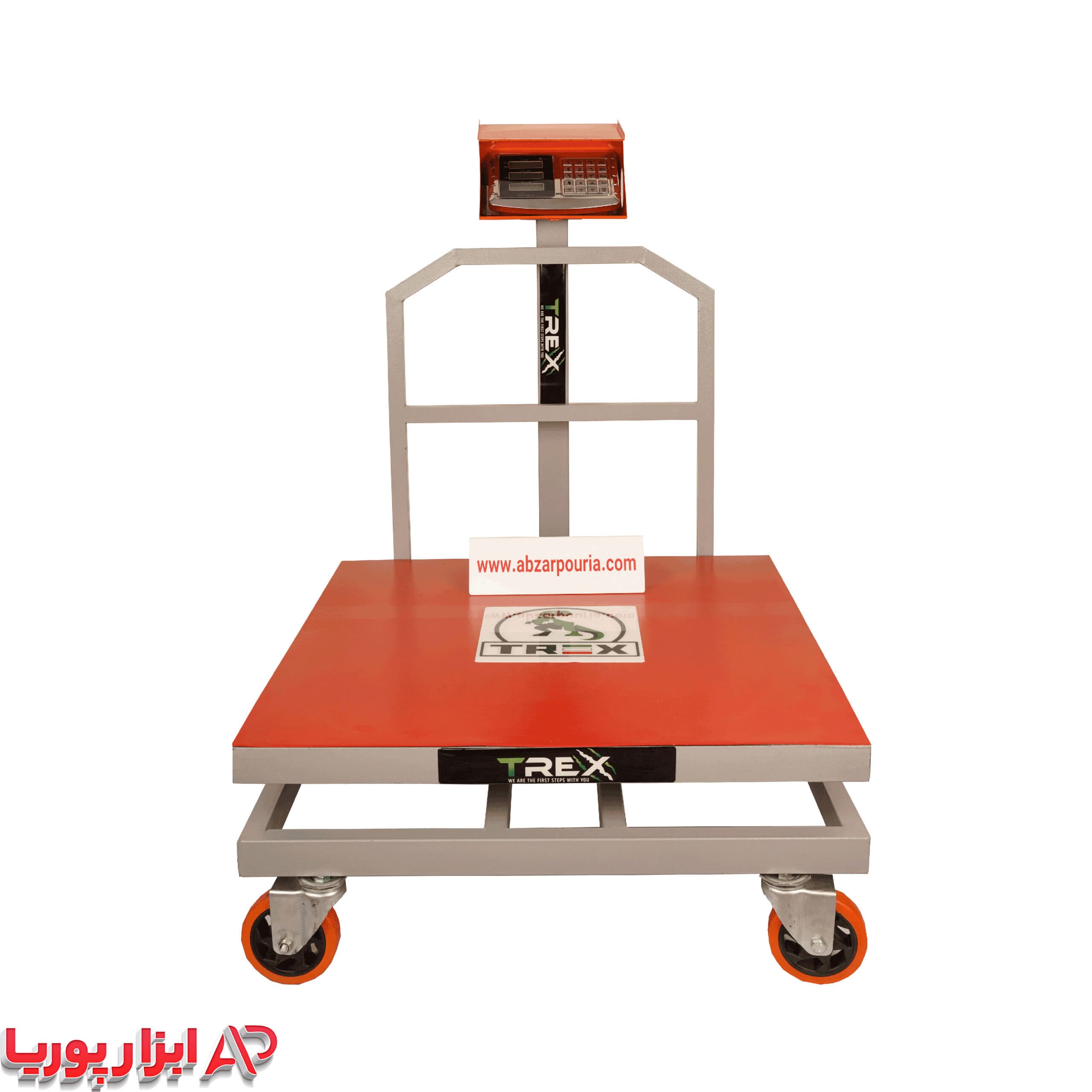 باسکول 500 کیلویی محک بدنه تیرکس 80*80 + چرخ دار
